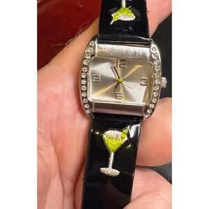 Women's 30mm SII Marketing Watch, Silver Tone with Crystal Accents,Martini Glass